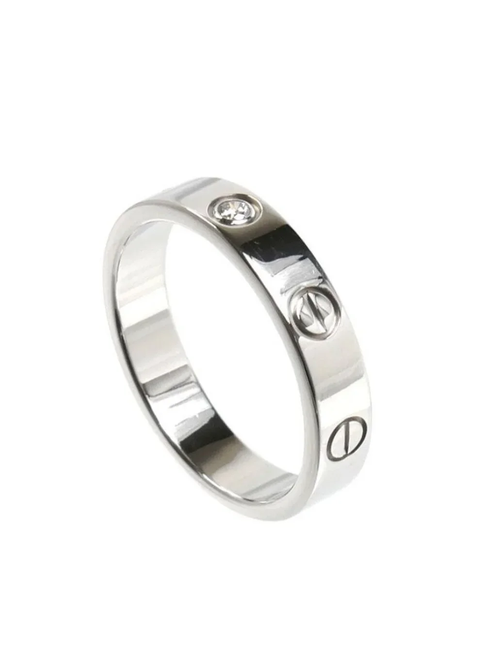 Cartier 18k White Gold Mini Love Diamond Ring